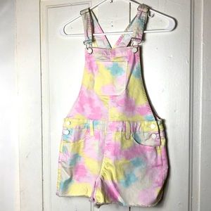 Girls overall shorts excellent condition size 16